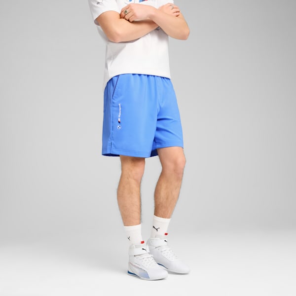 BMW M Motorsport Men's 7" Woven Shorts, Blue Wash, extralarge-IND